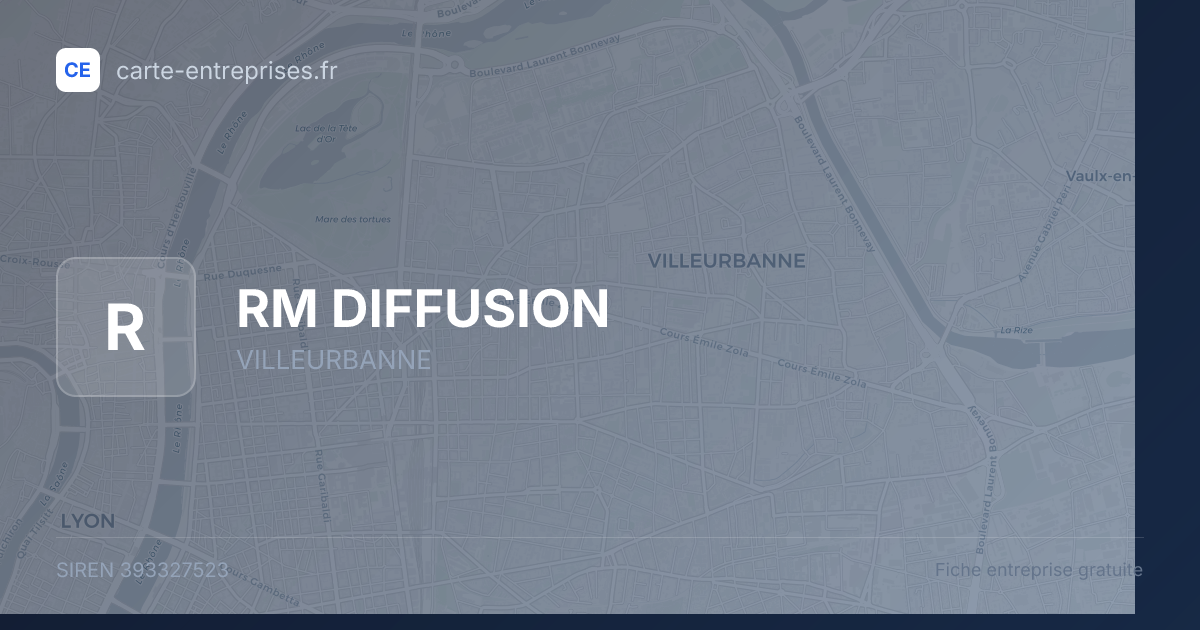 RM DIFFUSION — 393327523 — fiche entreprise