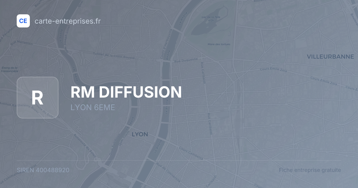 RM DIFFUSION — 400488920 — fiche entreprise
