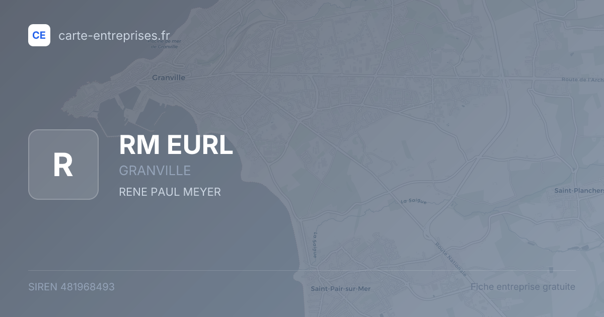 RM EURL — 481968493 — fiche entreprise