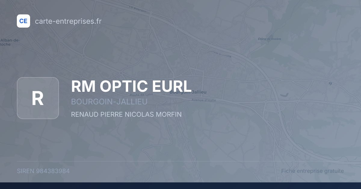 RM OPTIC EURL — 984383984 — fiche entreprise