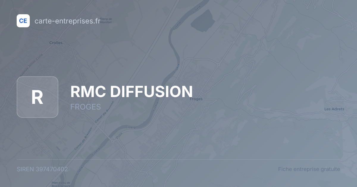 RMC DIFFUSION — 397470402 — fiche entreprise