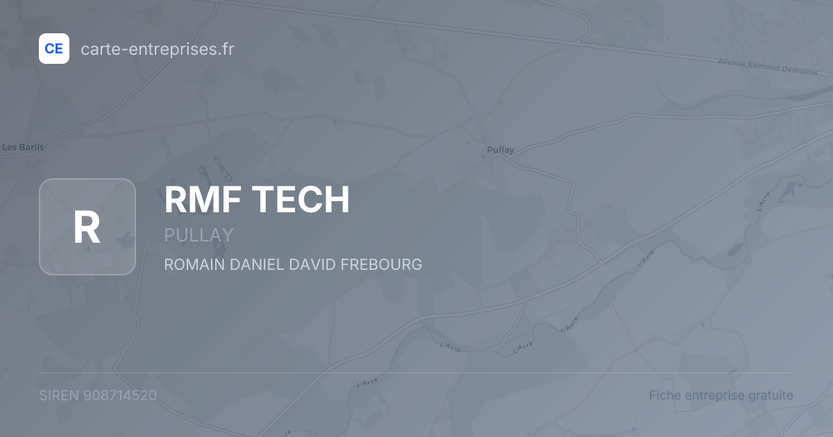 RMF TECH — 908714520 — fiche entreprise