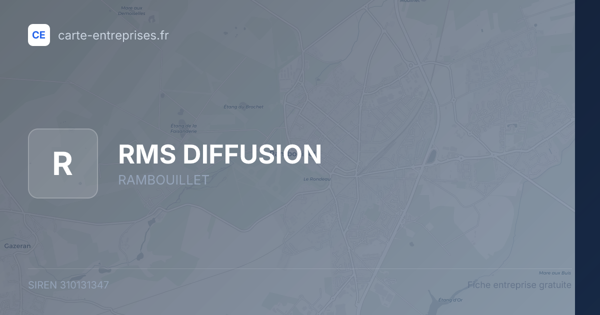 RMS DIFFUSION — 310131347 — fiche entreprise