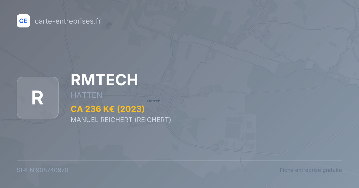 RMTECH — 908740970 — fiche entreprise
