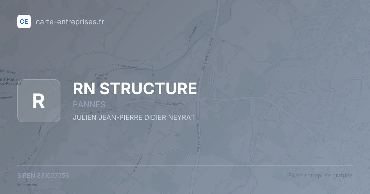 RN STRUCTURE — 831657556 — fiche entreprise