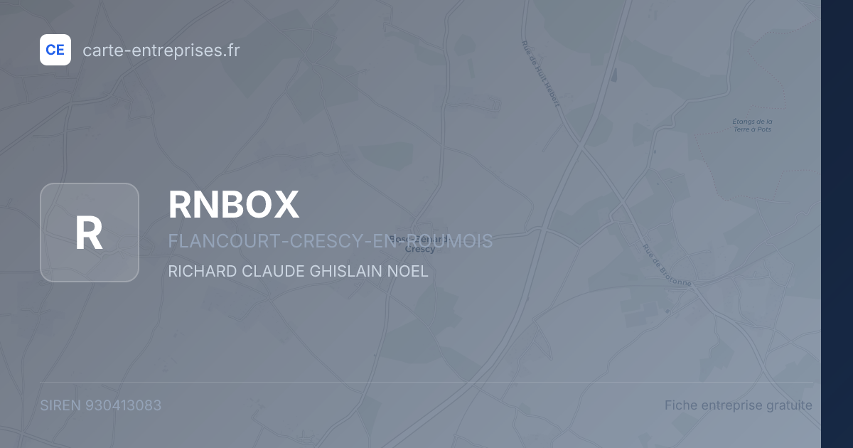 RNBOX — 930413083 — fiche entreprise