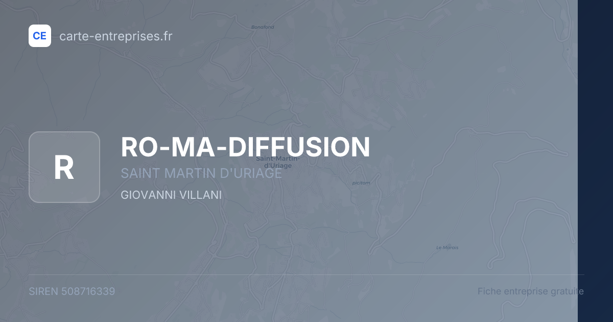 RO-MA-DIFFUSION — 508716339 — fiche entreprise