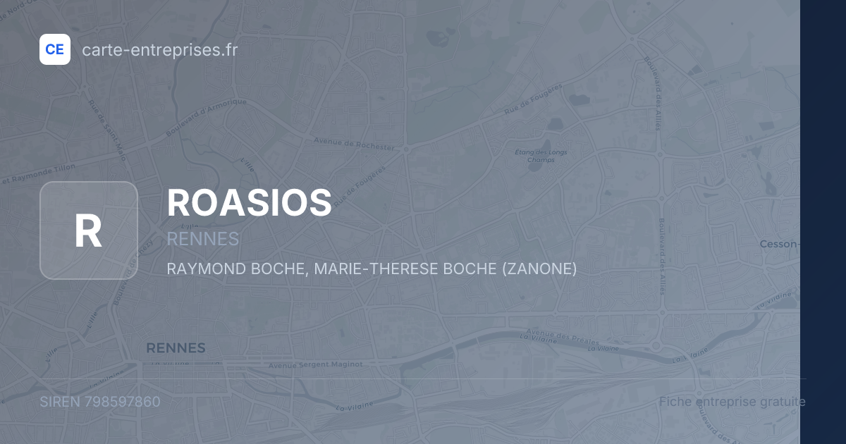 ROASIOS — 798597860 — fiche entreprise