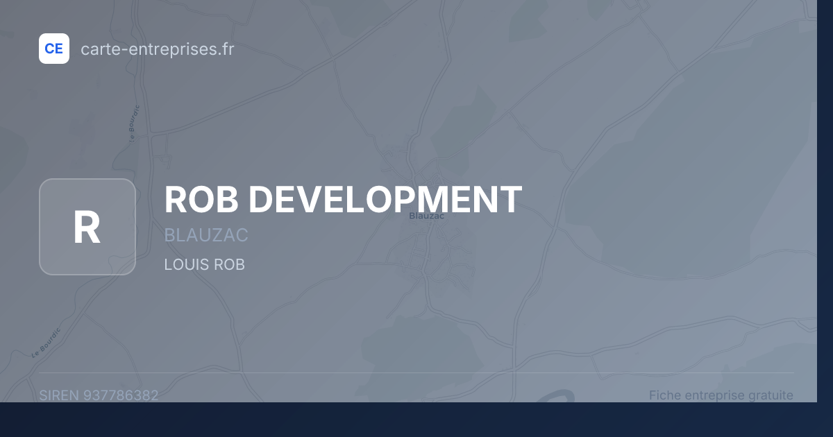 ROB DEVELOPMENT — 937786382 — fiche entreprise