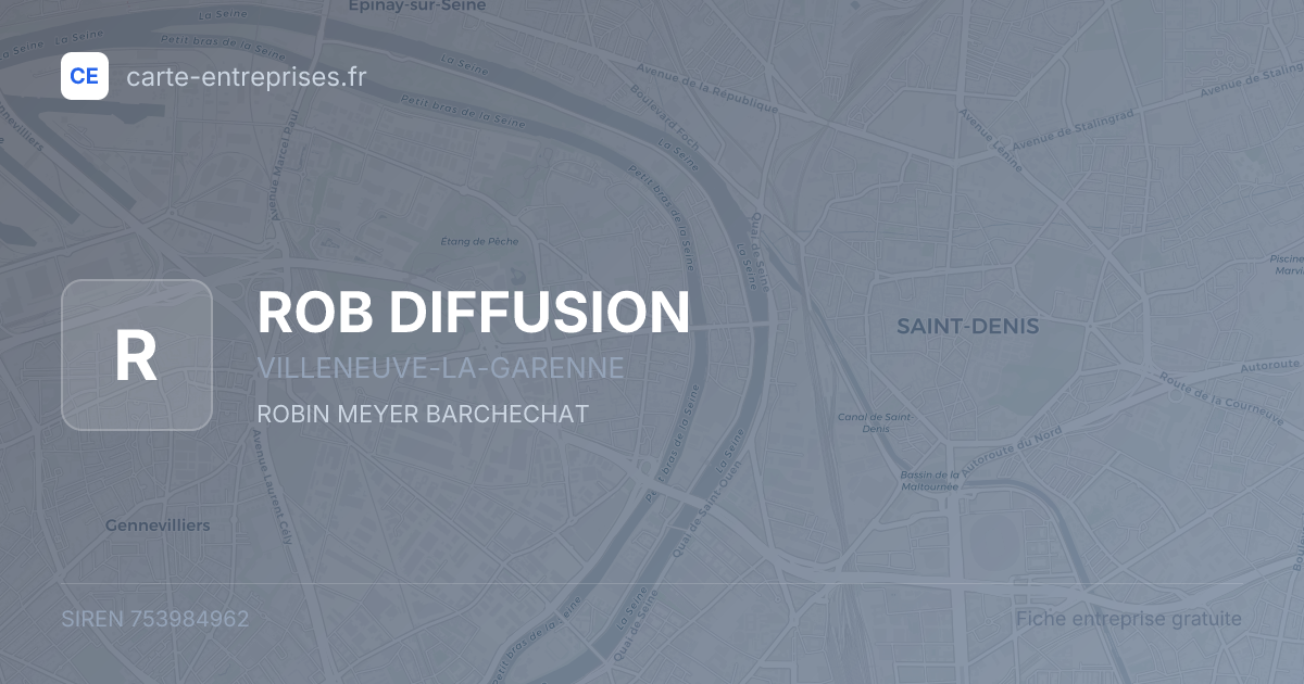 ROB DIFFUSION — 753984962 — fiche entreprise