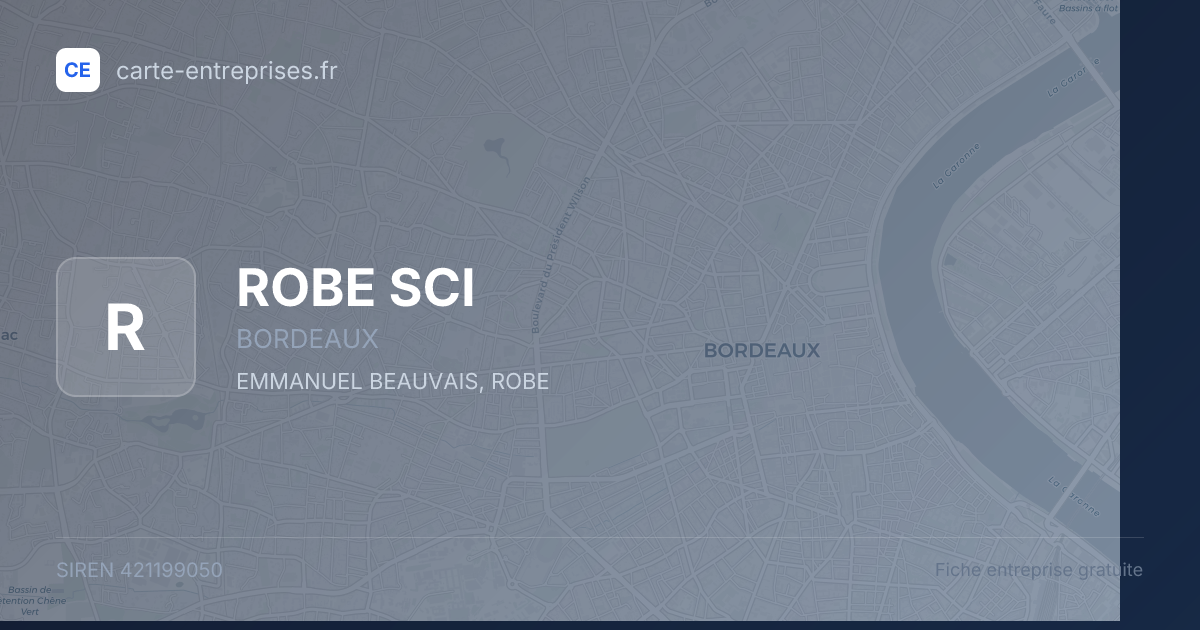 ROBE SCI — 421199050 — fiche entreprise
