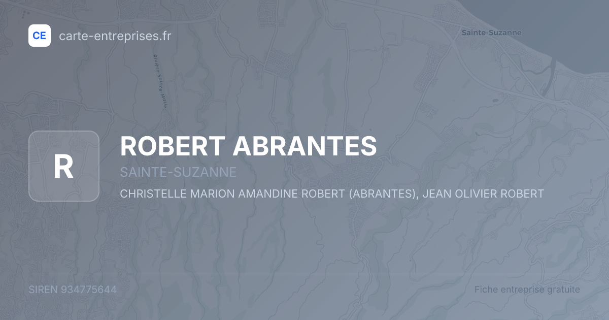 ROBERT ABRANTES — 934775644 — fiche entreprise