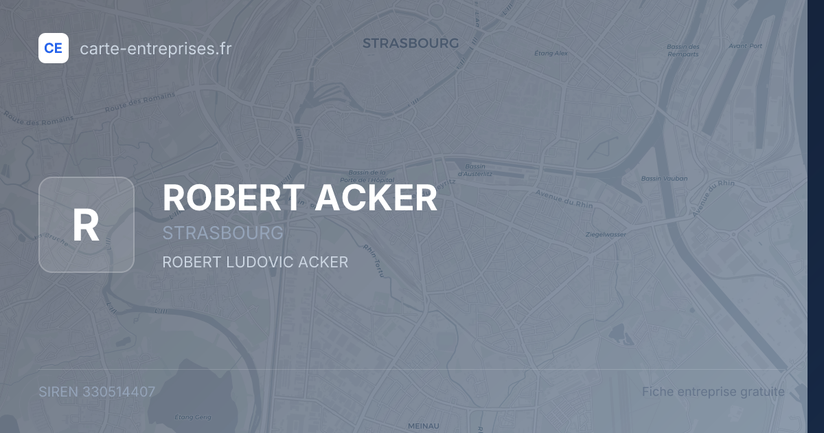 ROBERT ACKER — 330514407 — fiche entreprise