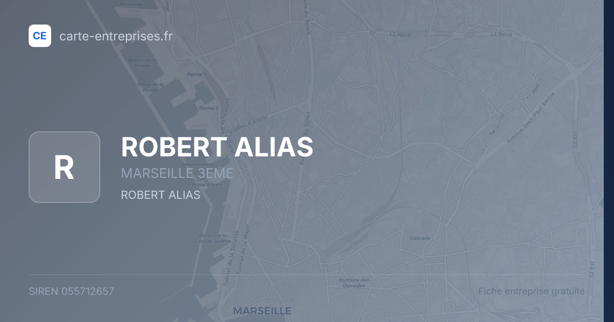ROBERT ALIAS — 055712657 — fiche entreprise