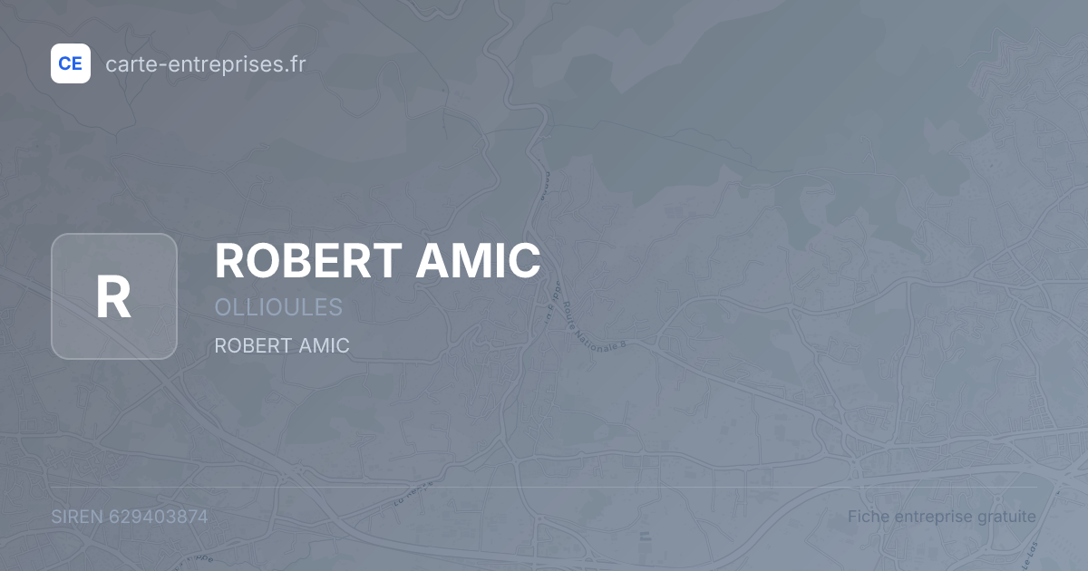 ROBERT AMIC — 629403874 — fiche entreprise