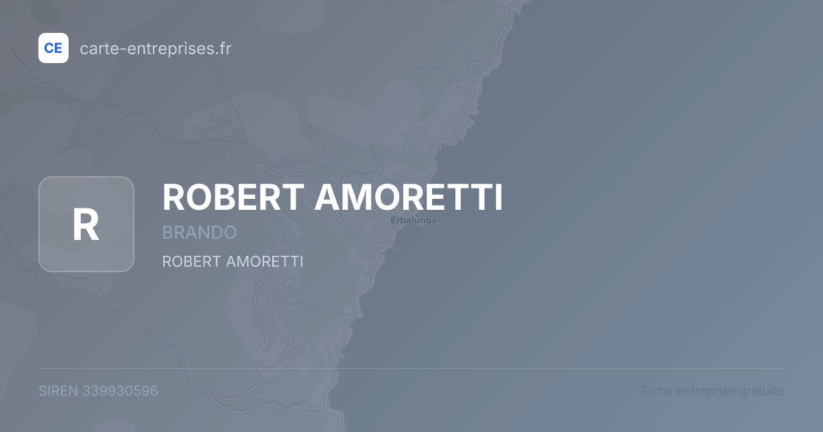 ROBERT AMORETTI — 339930596 — fiche entreprise