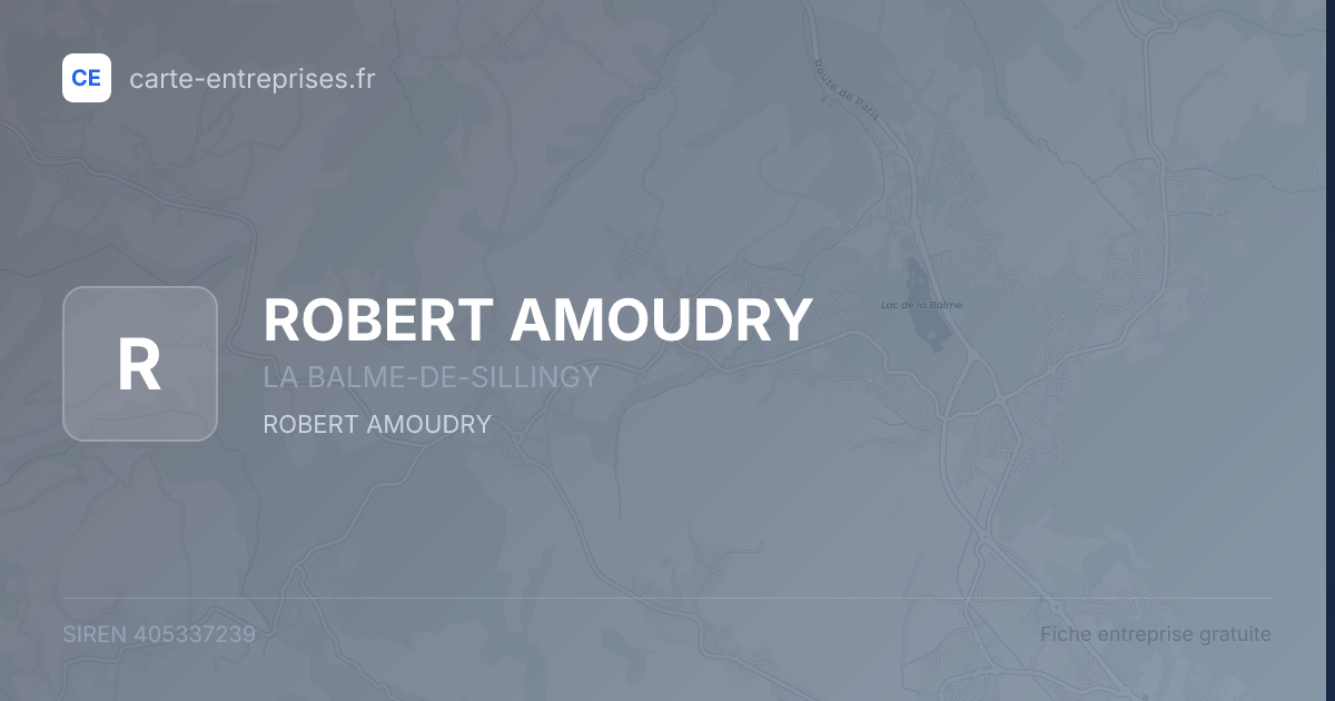 ROBERT AMOUDRY — 405337239 — fiche entreprise