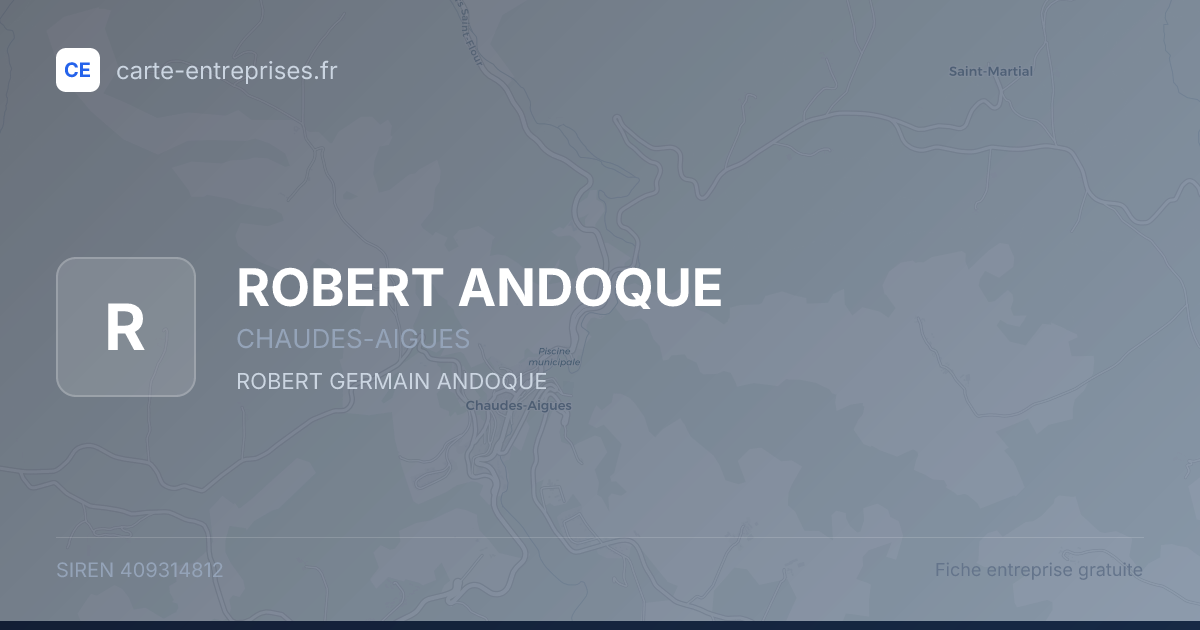 ROBERT ANDOQUE — 409314812 — fiche entreprise