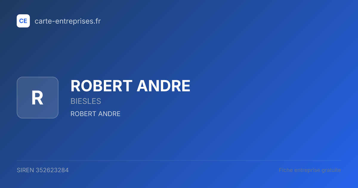 ROBERT ANDRE — 352623284 — fiche entreprise