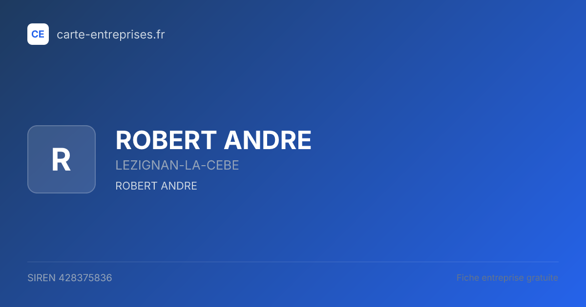 ROBERT ANDRE — 428375836 — fiche entreprise