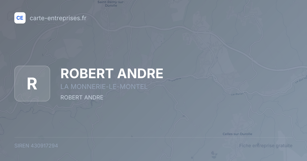 ROBERT ANDRE — 430917294 — fiche entreprise