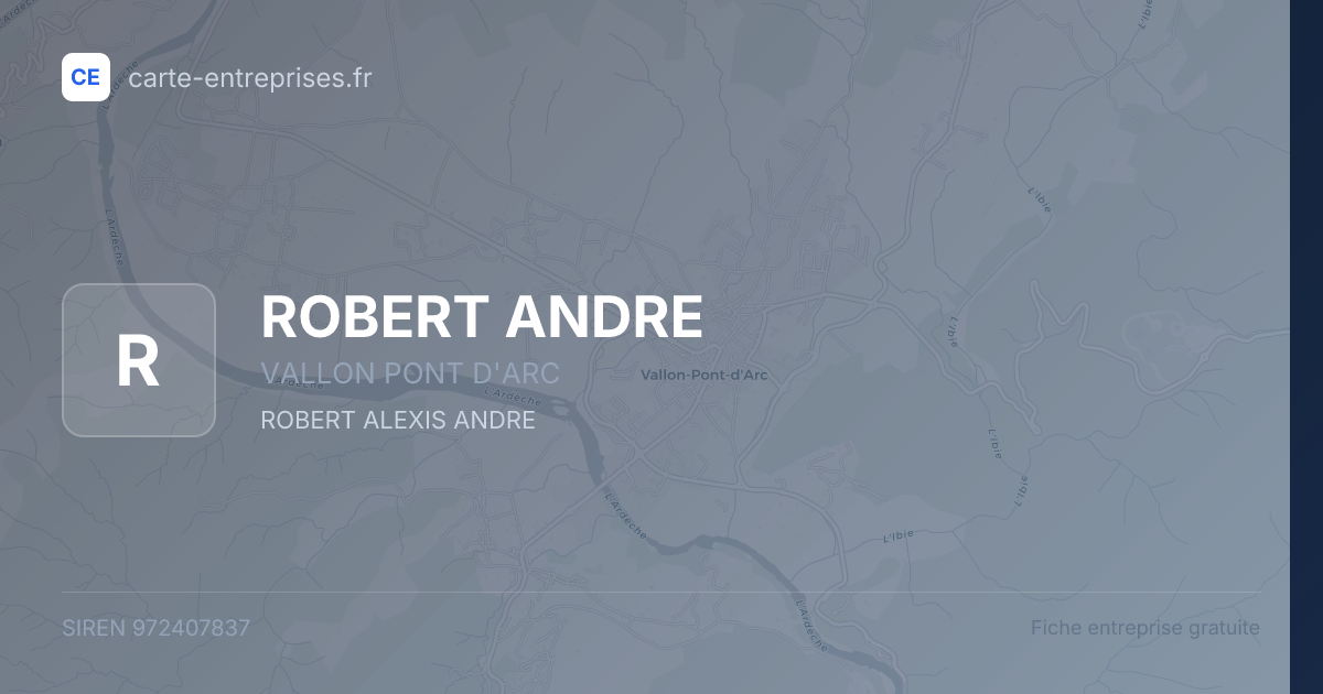 ROBERT ANDRE — 972407837 — fiche entreprise
