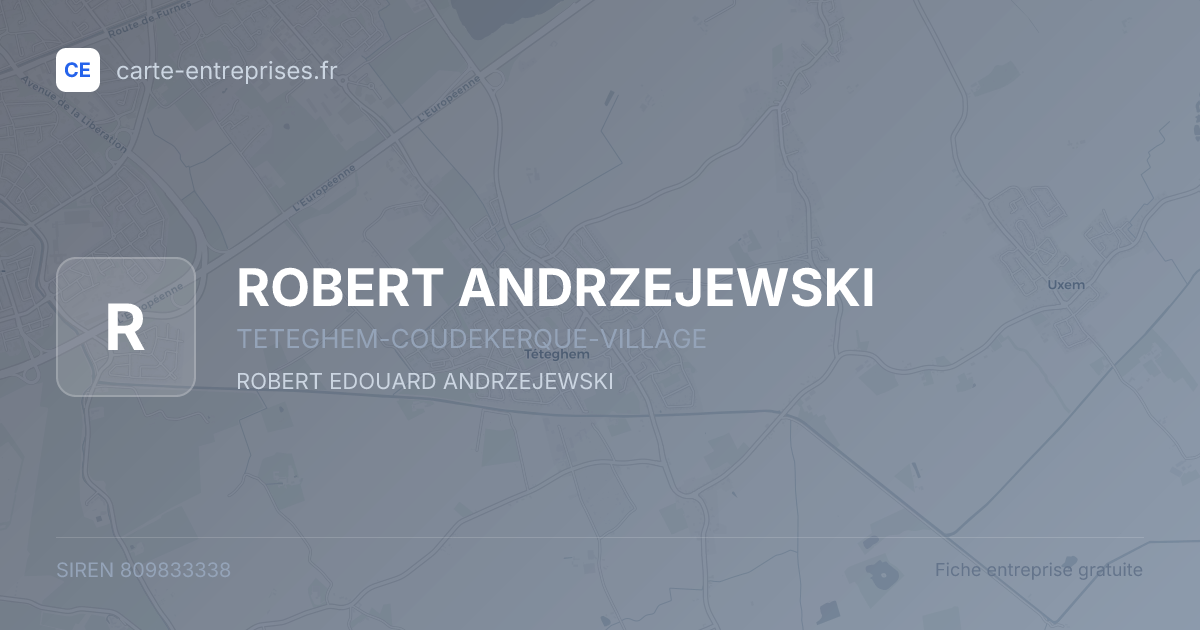 ROBERT ANDRZEJEWSKI — 809833338 — fiche entreprise