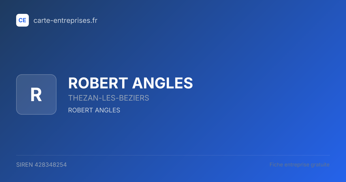 ROBERT ANGLES — 428348254 — fiche entreprise
