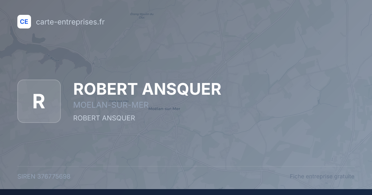 ROBERT ANSQUER — 376775698 — fiche entreprise