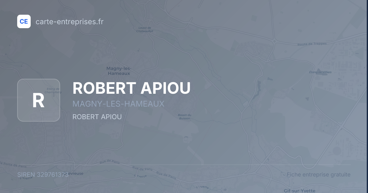 ROBERT APIOU — 329761373 — fiche entreprise