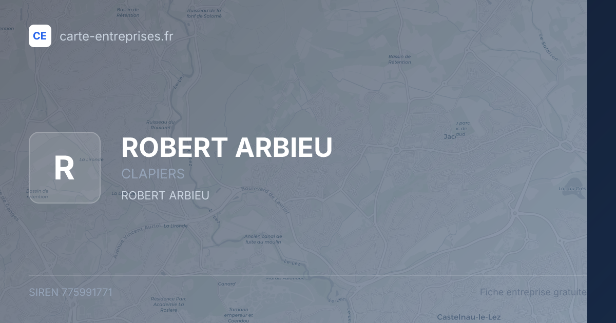 ROBERT ARBIEU — 775991771 — fiche entreprise