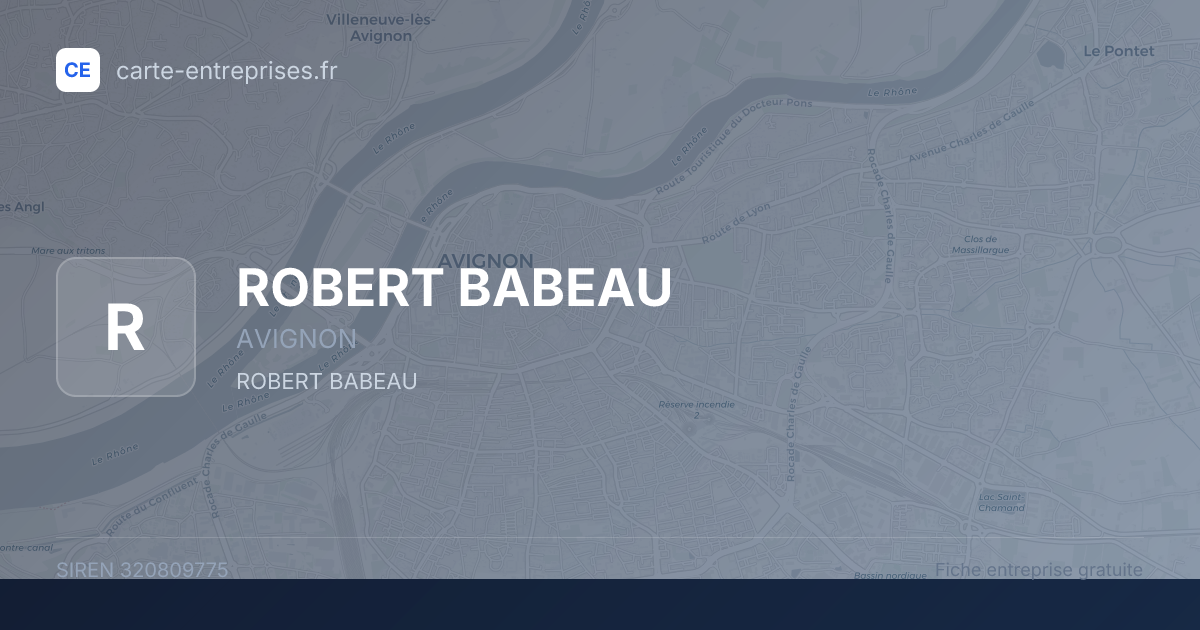 ROBERT BABEAU — 320809775 — fiche entreprise