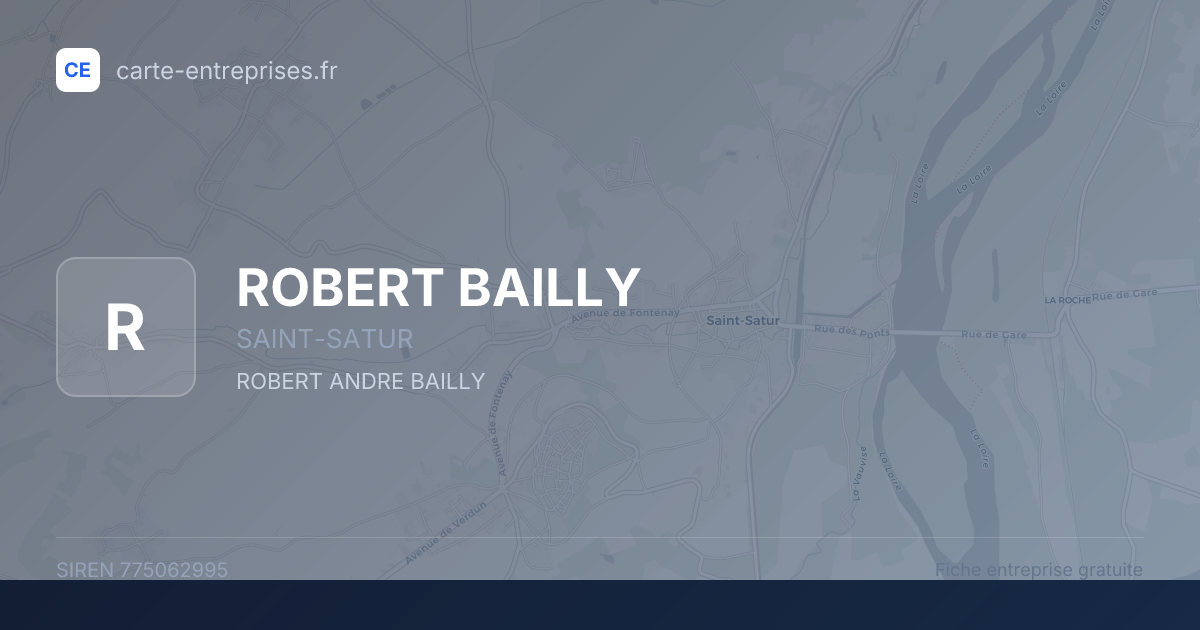 ROBERT BAILLY — 775062995 — fiche entreprise