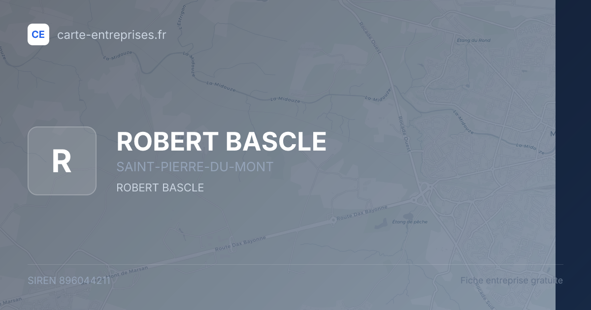 ROBERT BASCLE — 896044211 — fiche entreprise