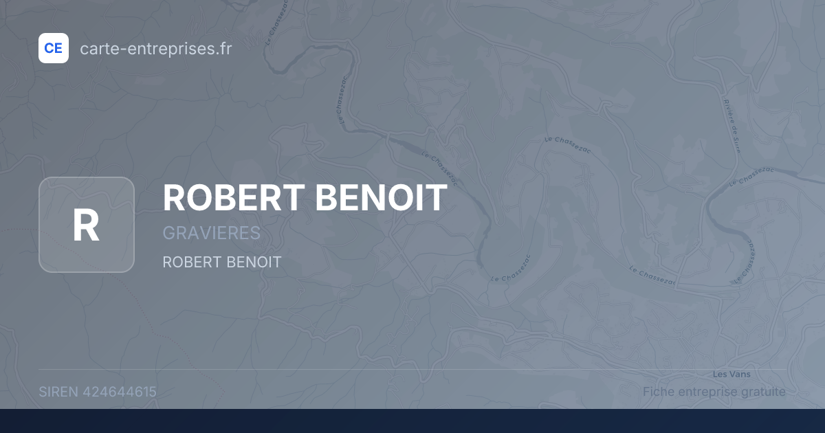 ROBERT BENOIT — 424644615 — fiche entreprise