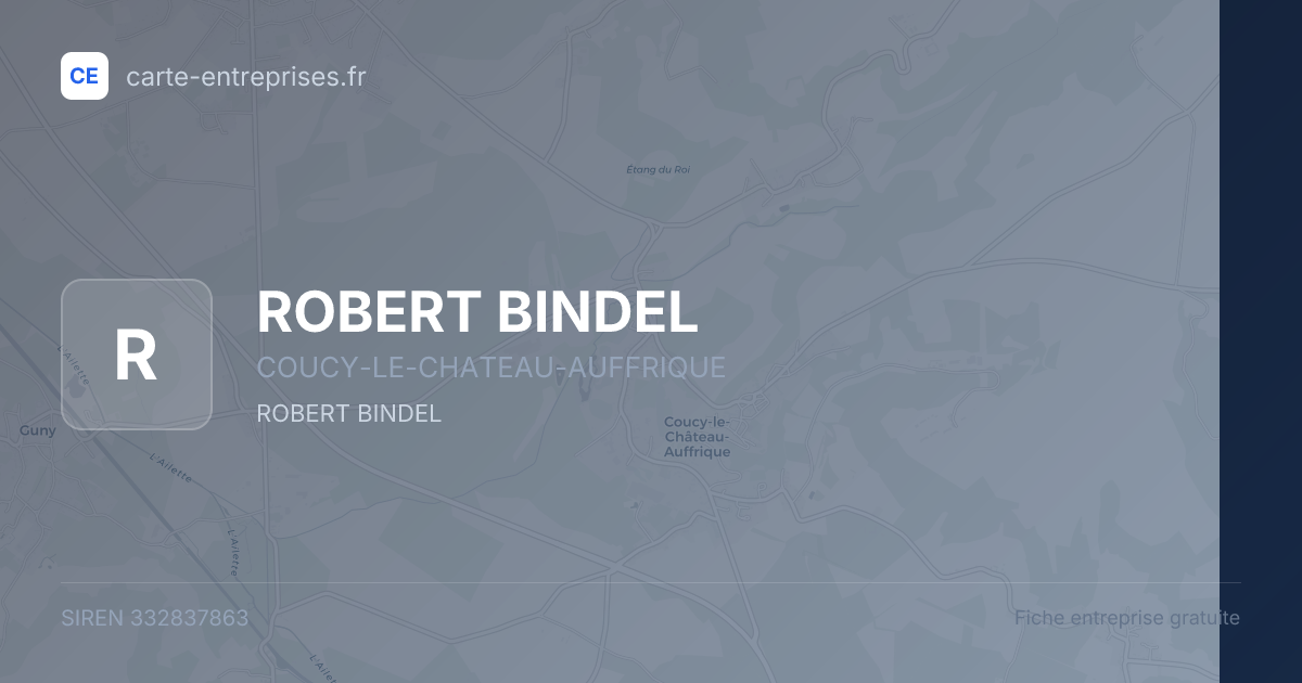 ROBERT BINDEL — 332837863 — fiche entreprise