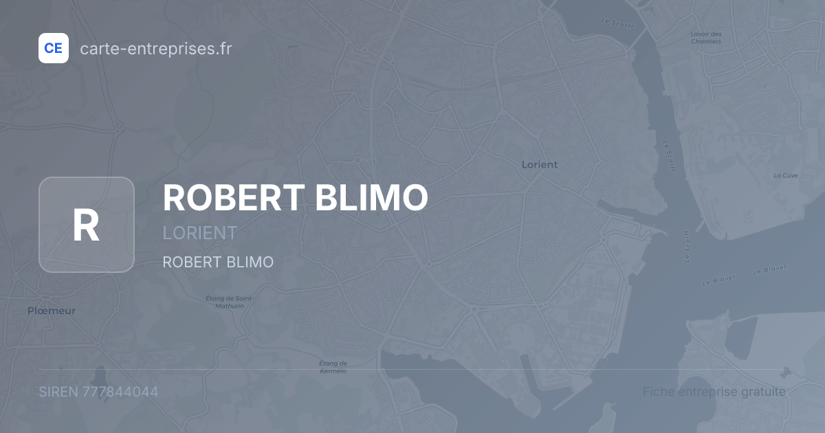 ROBERT BLIMO — 777844044 — fiche entreprise