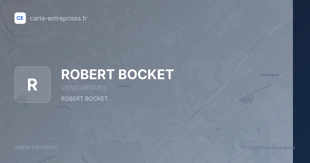 ROBERT BOCKET — 412426397 — fiche entreprise