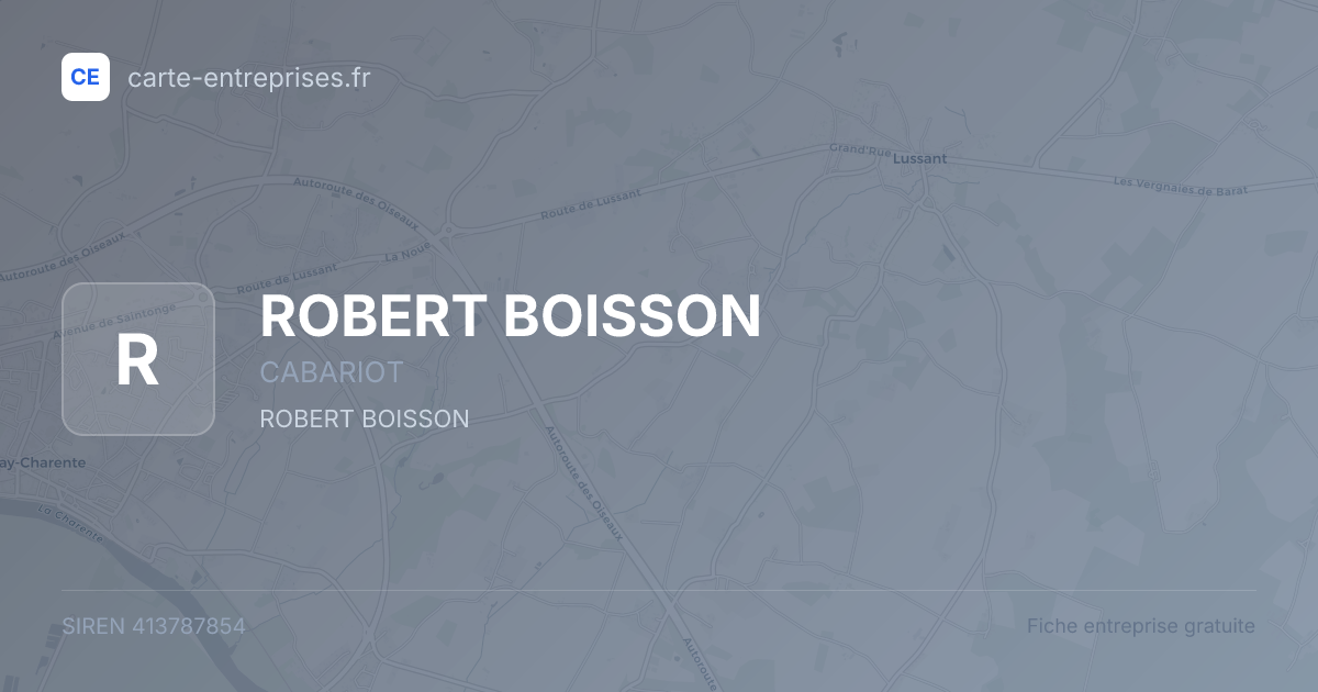 ROBERT BOISSON — 413787854 — fiche entreprise