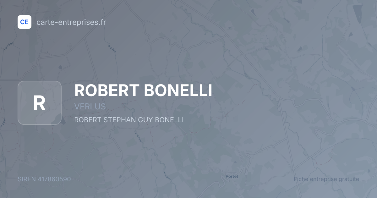 ROBERT BONELLI — 417860590 — fiche entreprise