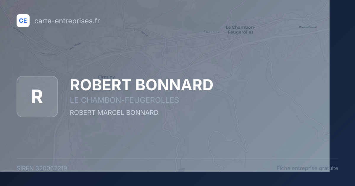 ROBERT BONNARD — 320062219 — fiche entreprise