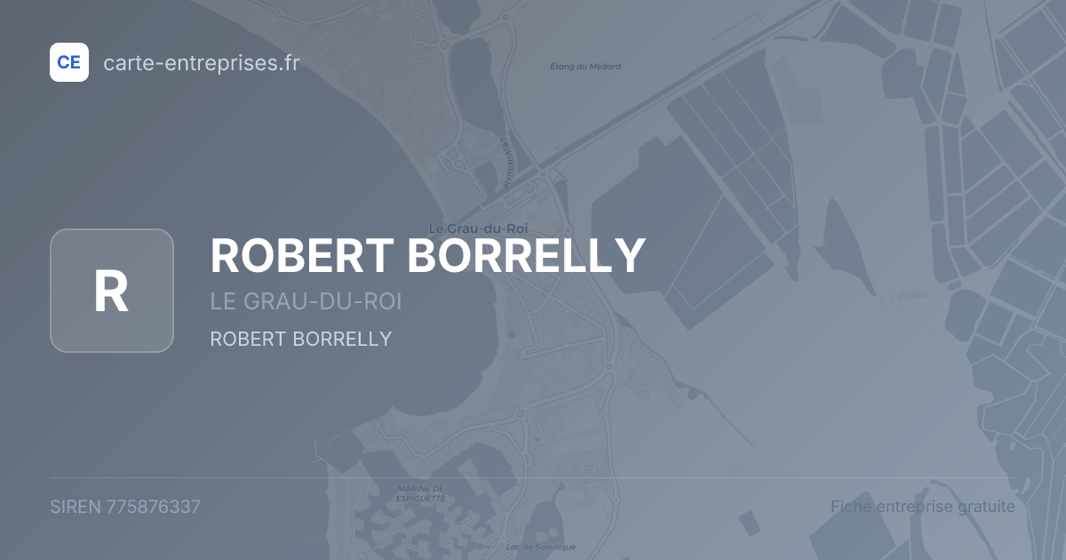 ROBERT BORRELLY — 775876337 — fiche entreprise