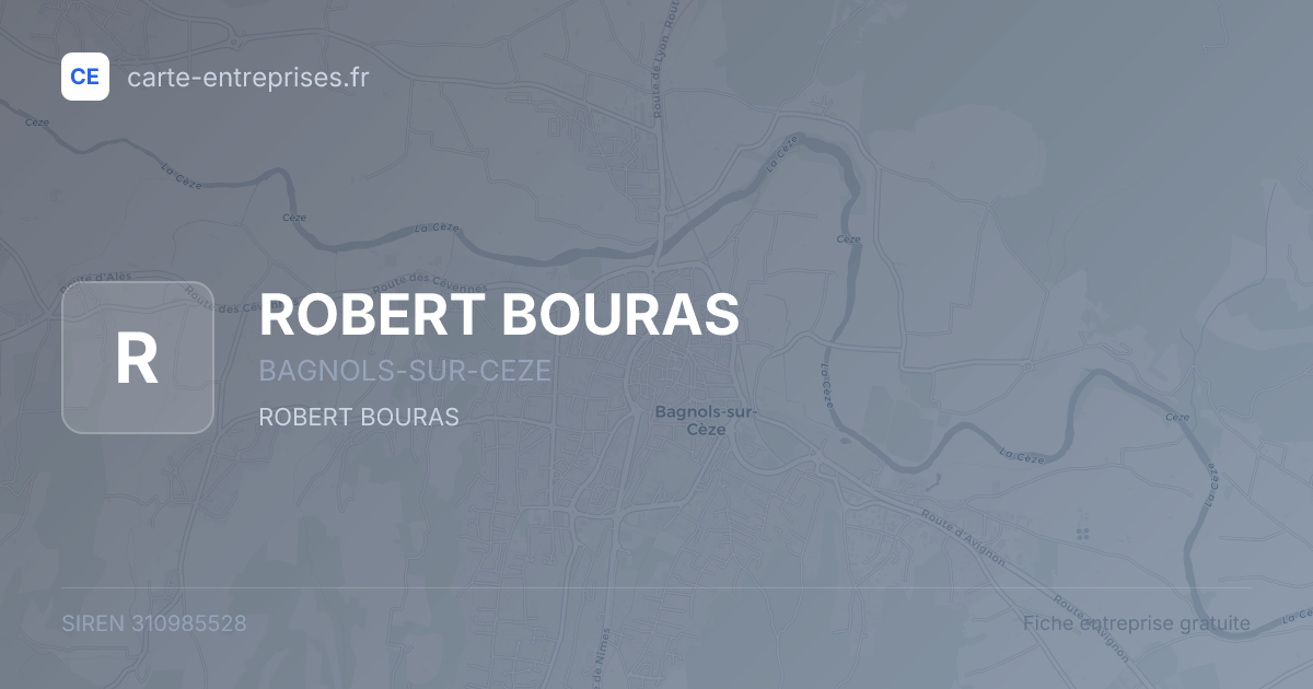 ROBERT BOURAS — 310985528 — fiche entreprise