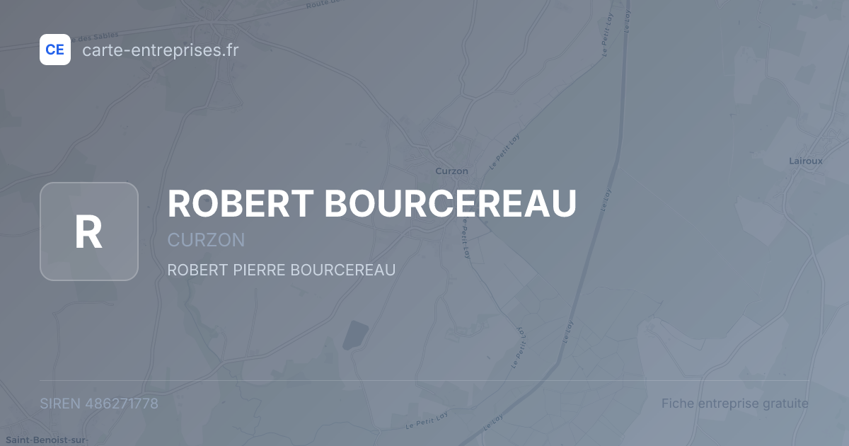 ROBERT BOURCEREAU — 486271778 — fiche entreprise