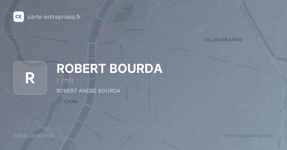 ROBERT BOURDA — 380489682 — fiche entreprise