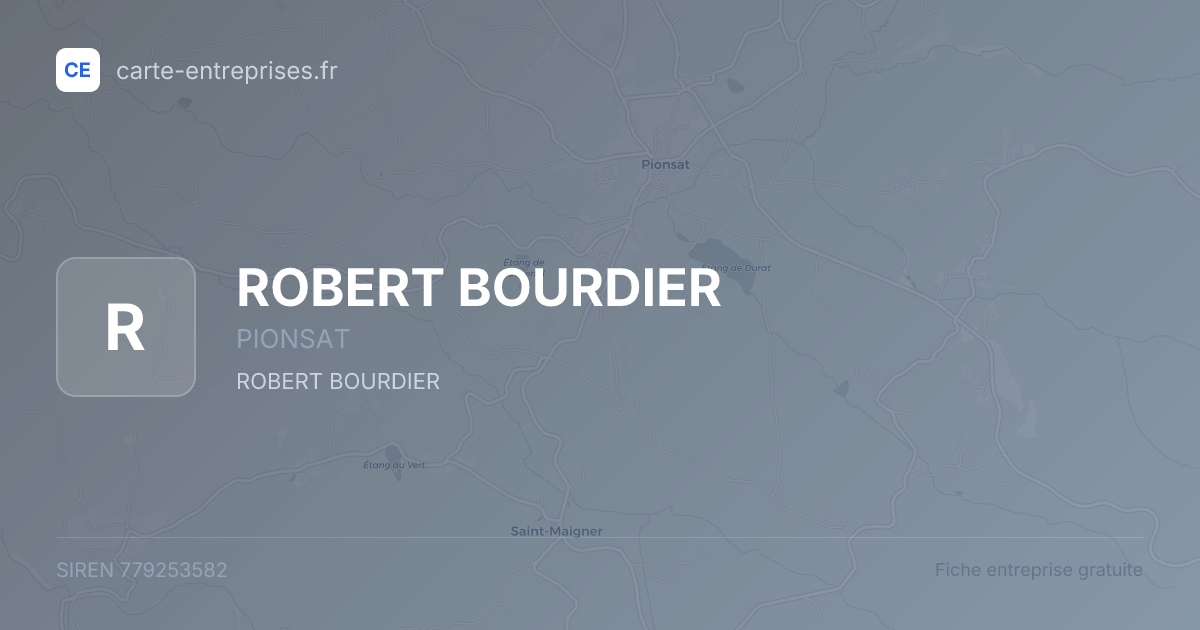 ROBERT BOURDIER — 779253582 — fiche entreprise