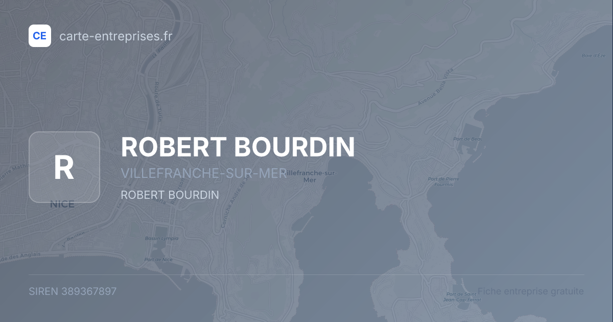 ROBERT BOURDIN — 389367897 — fiche entreprise