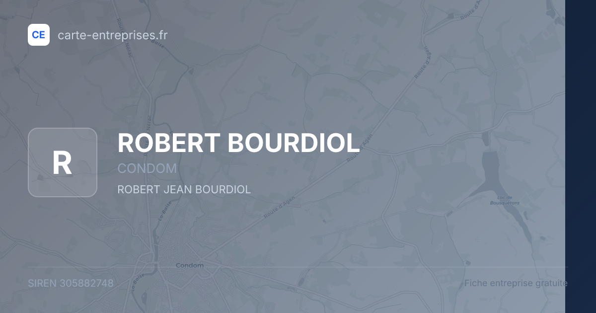 ROBERT BOURDIOL — 305882748 — fiche entreprise
