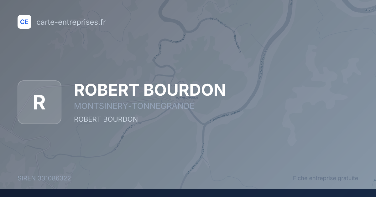 ROBERT BOURDON — 331086322 — fiche entreprise