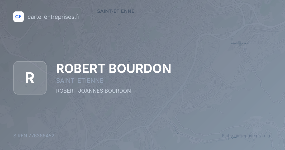ROBERT BOURDON — 776366452 — fiche entreprise